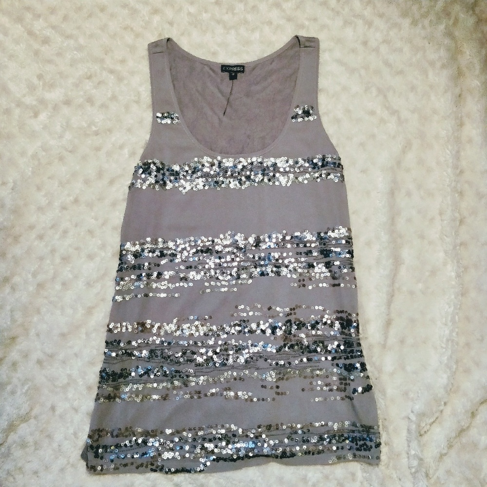 Express Sequin Sleeveless Top