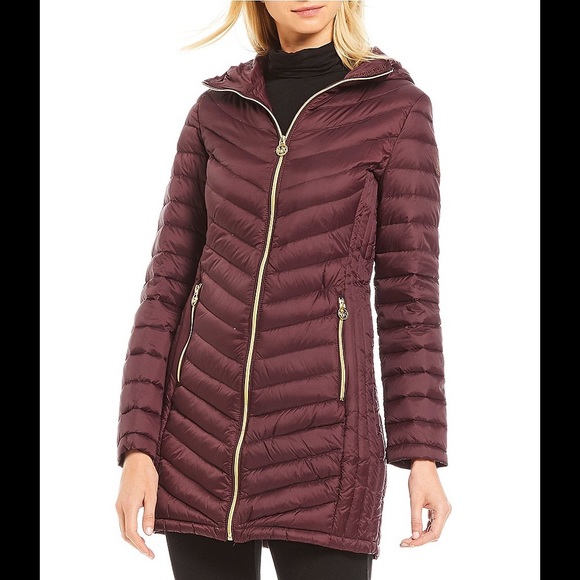 michael kors eggplant coat