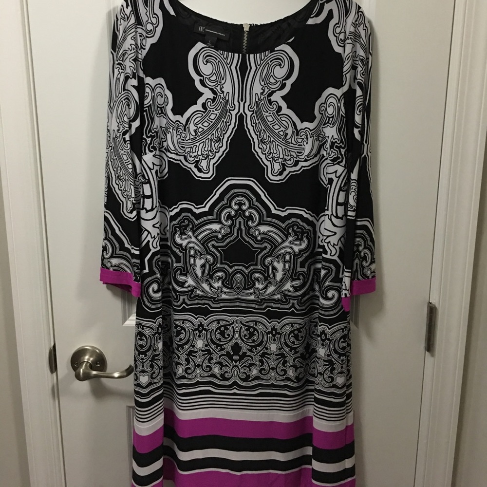 INC 3/4 length sleeve shift dress