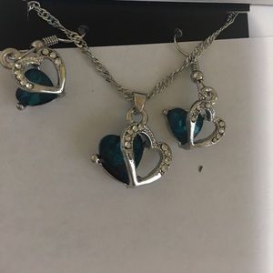 Earrings and necklace