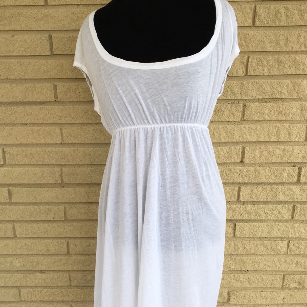 graham and spencer white baby doll style dress