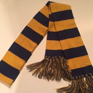 Yellow gold and dark blue Cejon scarf