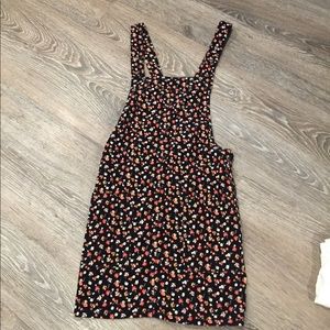 Floral corduroy overall dress $15 OBO