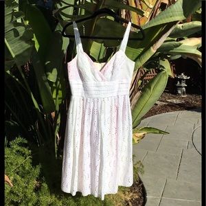 Shoshanna Eyelet Color Peekaboo Summer Dress