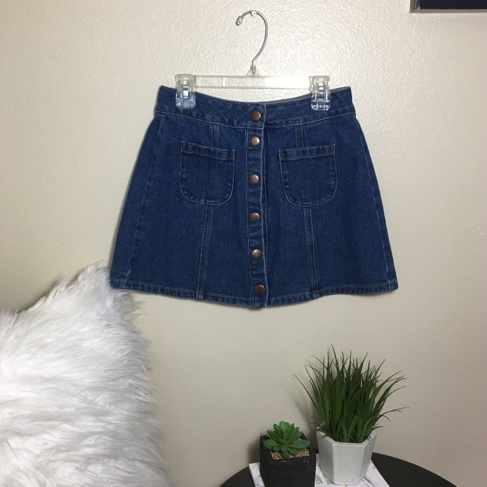 BRANDY MELVILLE Denim Button Up Skirt