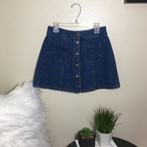 BRANDY MELVILLE Denim Button Up Skirt