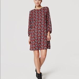 NWT Loft Red/Black Shift Dress - Sz M!