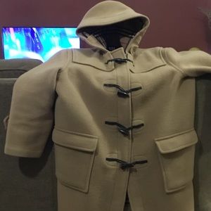Woman Burberry coat.