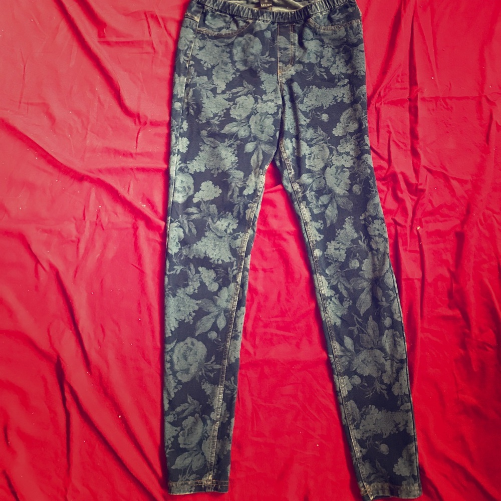 Flower pattern jeggings