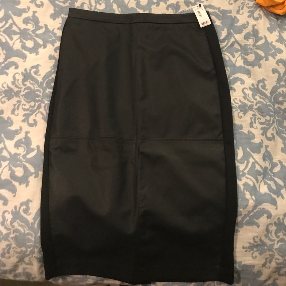Pleather black business skirt size 4