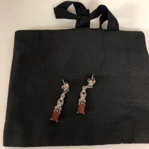 Red gem earrings