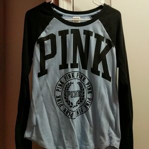 VS Pink baseball tee