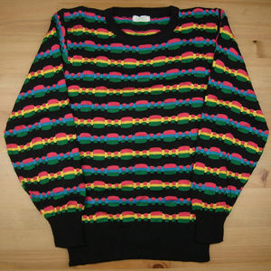 Weave Small Colorful Texture "COOGI" Style Sweater