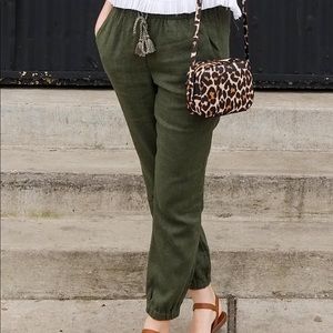 Madewell Olive Linen Pants