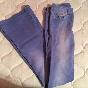 light wash flare jeans