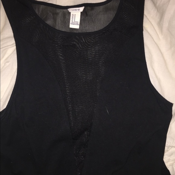 Black Knit Mesh Skater Dress - Picture 3 of 4