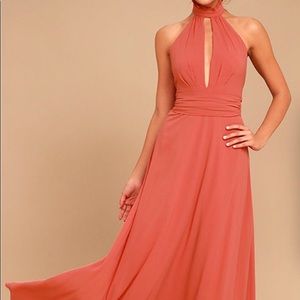 Rust Colored Halter Maxi