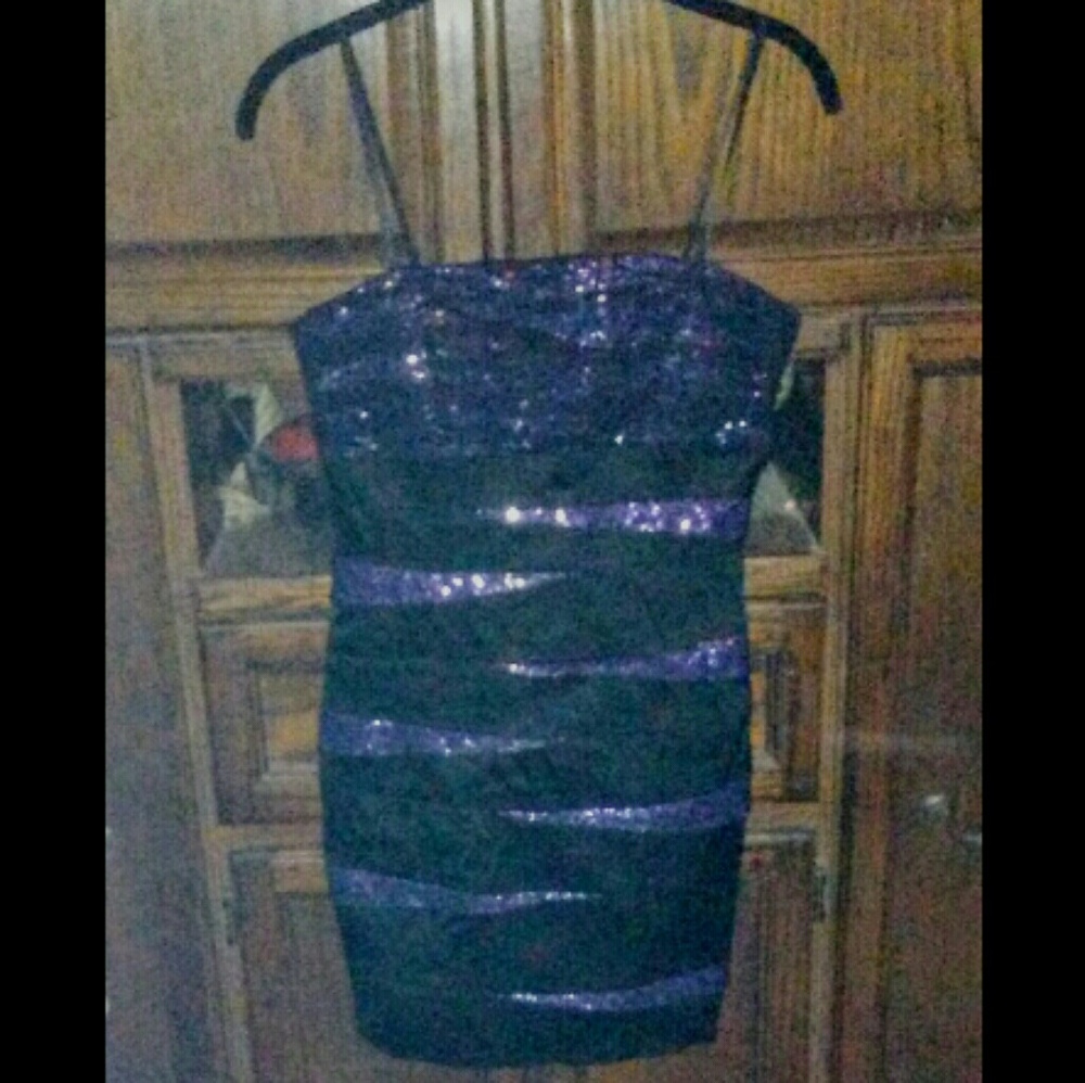 Size 6 Petite Betsy & Adam Sequin Mini Party Dress