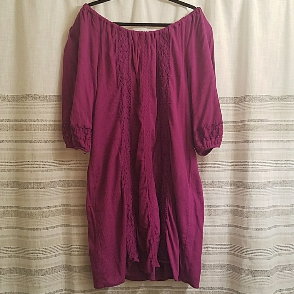Lane Bryant 14/16 plum off the shoulder dress