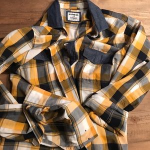 Express plaid button-down