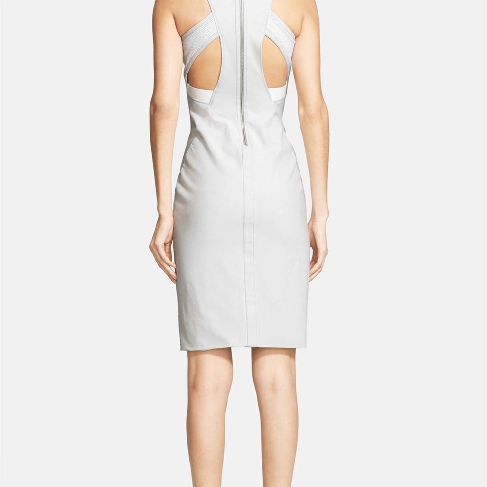 Helmut Lang Compress Mesh Trim Cutout Twill Dress