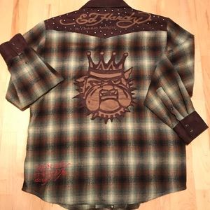 Ed Hardy by Christian Audigier Men’s L Zip Up