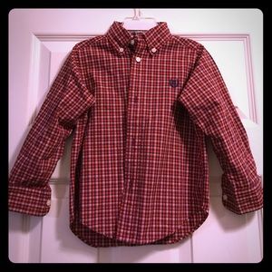 Chaps Toddler Boys long sleeve plaid shoe.