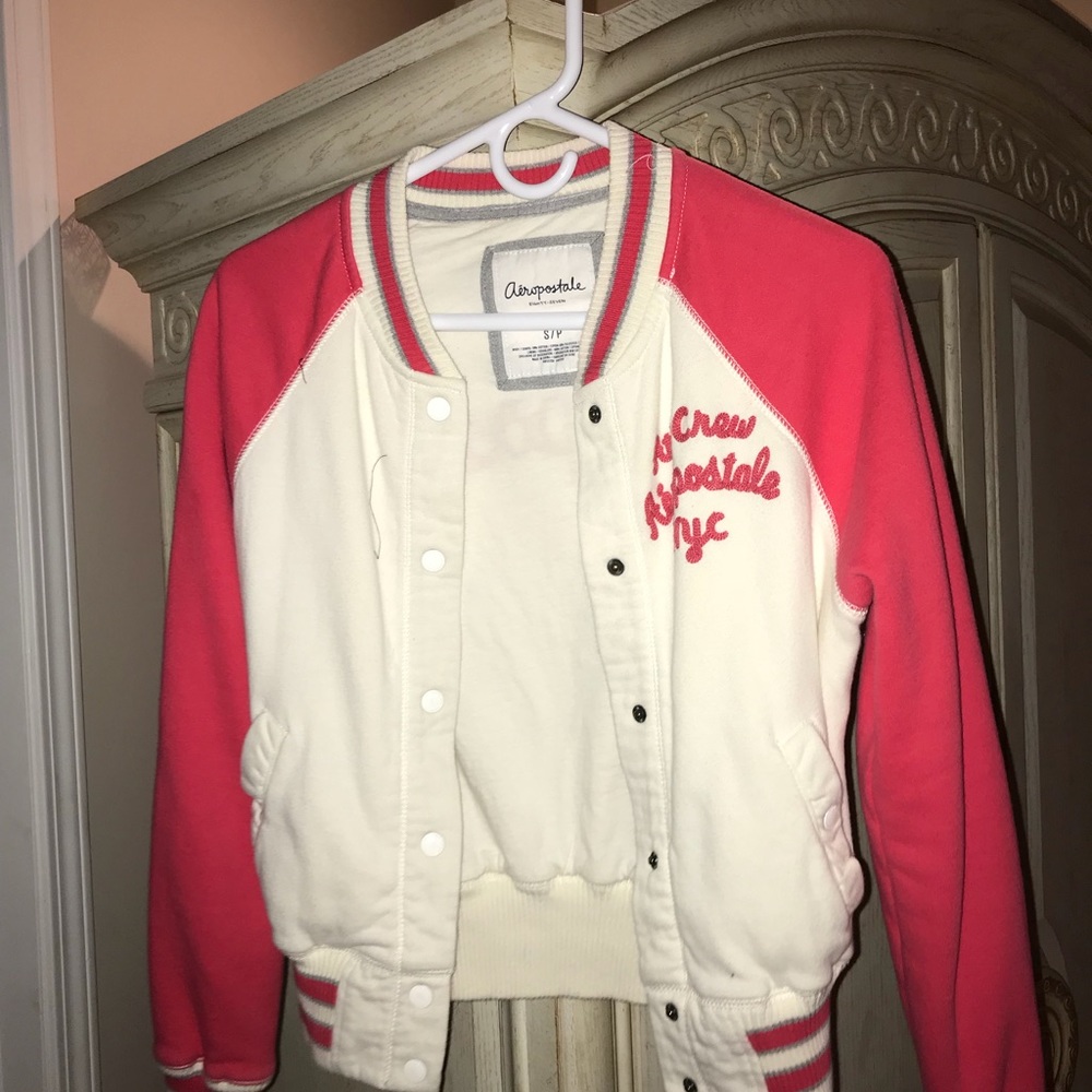 Pink and white jacket