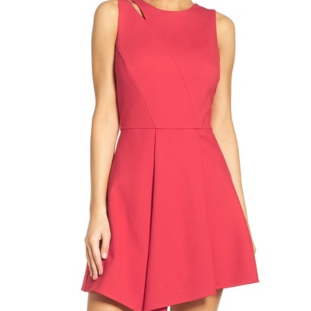 Adelyn Rae - Fit and Flare w/ Asymmetrical Hem