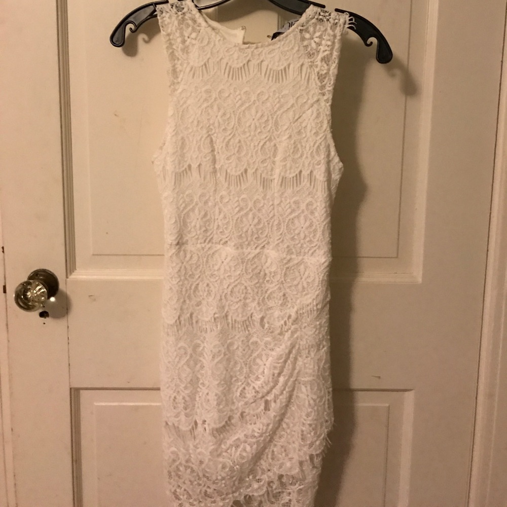 Xenia White Lace Dress