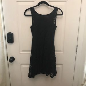 Black Lace Swing Dress