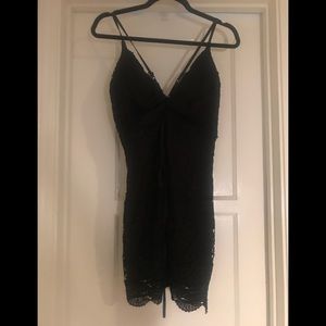 Black Fitted Lace Dress