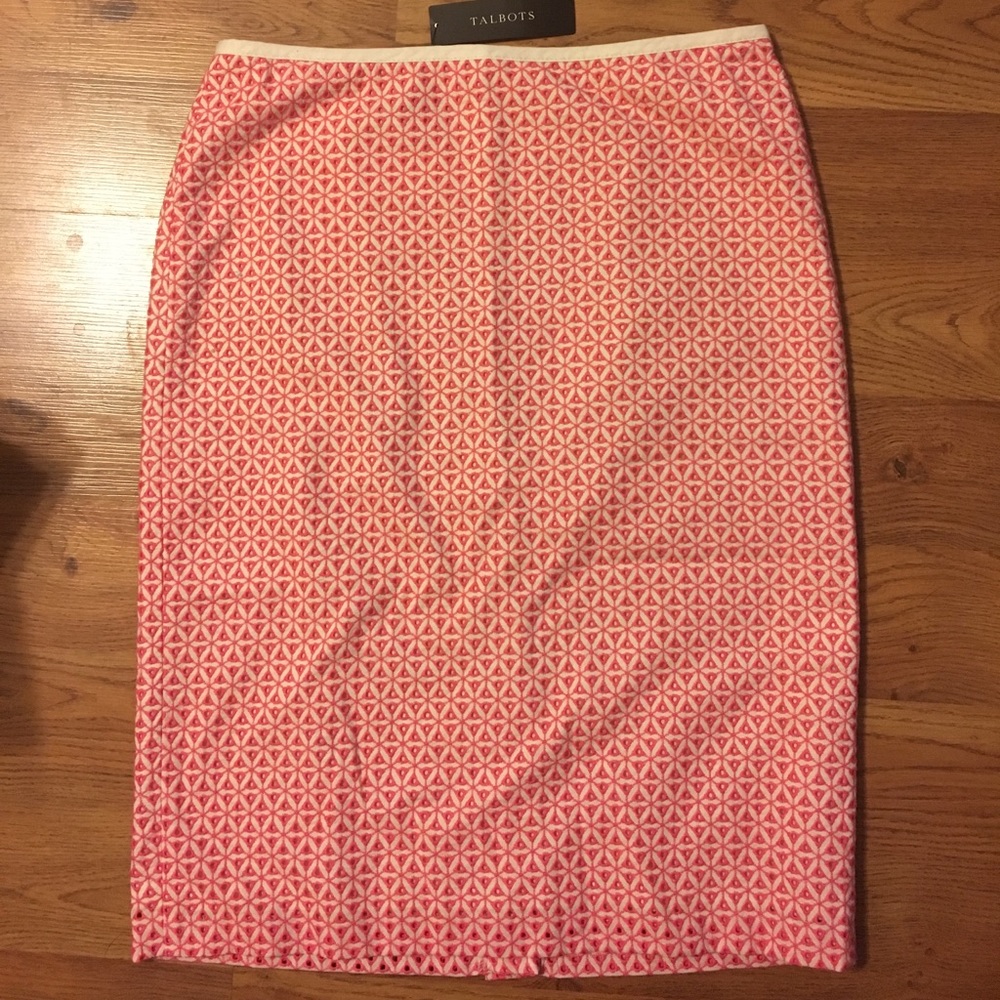 Pink and Cream Talbots size 4 Skirt