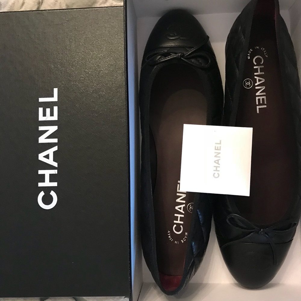 Quilted Chanel flats