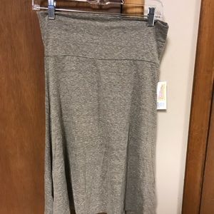 LuLaRoe heathered khaki azure skirt - Medium NWT