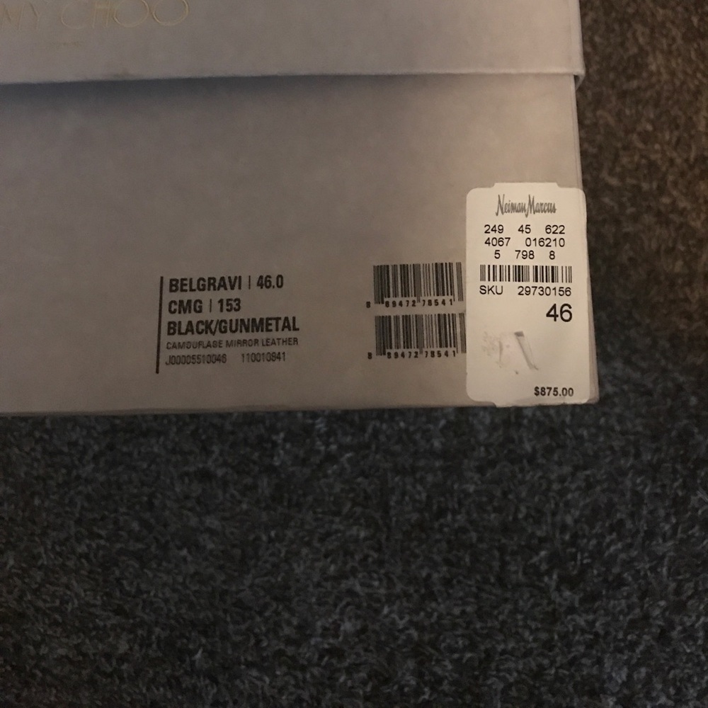 Jimmy Choo Black/Gunmetal EU size 46