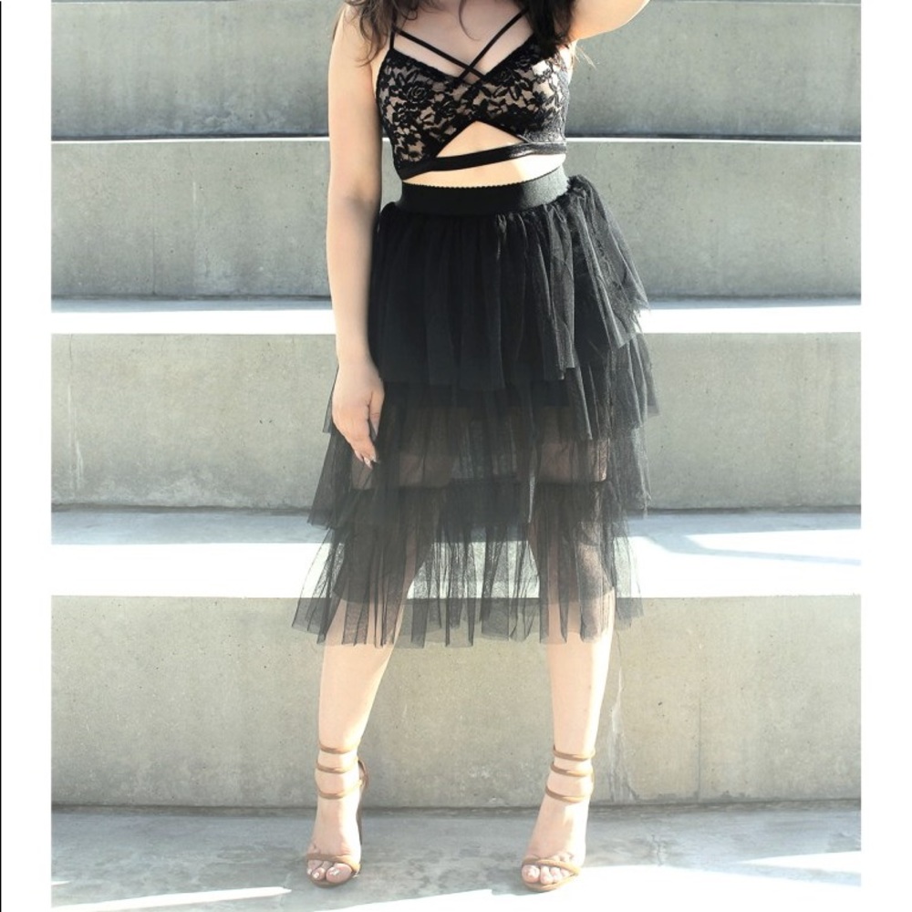 English Factory Tulle Skirt