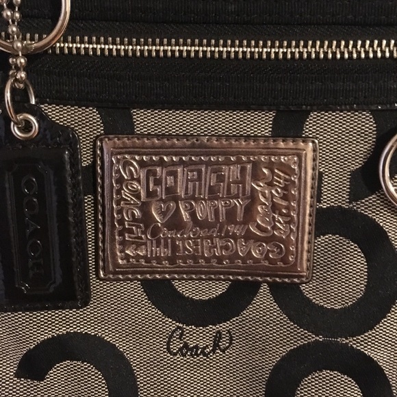 Coach Poppy OP art glam shoulder bag large - Picture 2 of 5