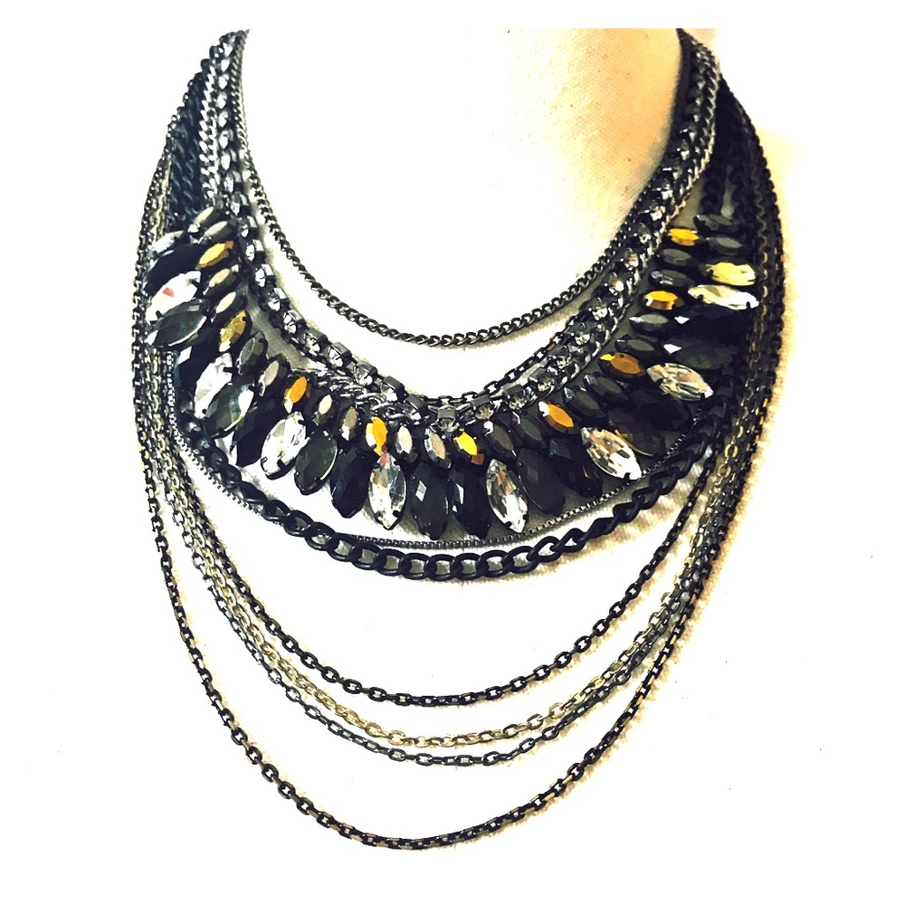 LOFT necklace.. jewel tones, multi strands