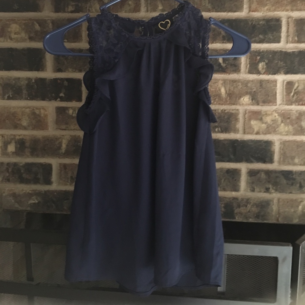 Top with lace and ruffle