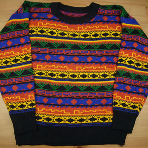 Large Colorful Festive Ugly Christmas Sweater