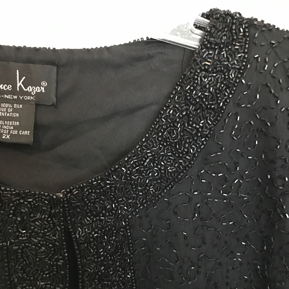 Laurence Kazar 2X, black sequined jacket