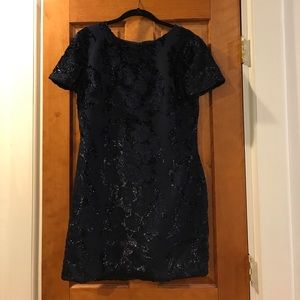 Navy Dress the Population 'Ellen' Cocktail Dress