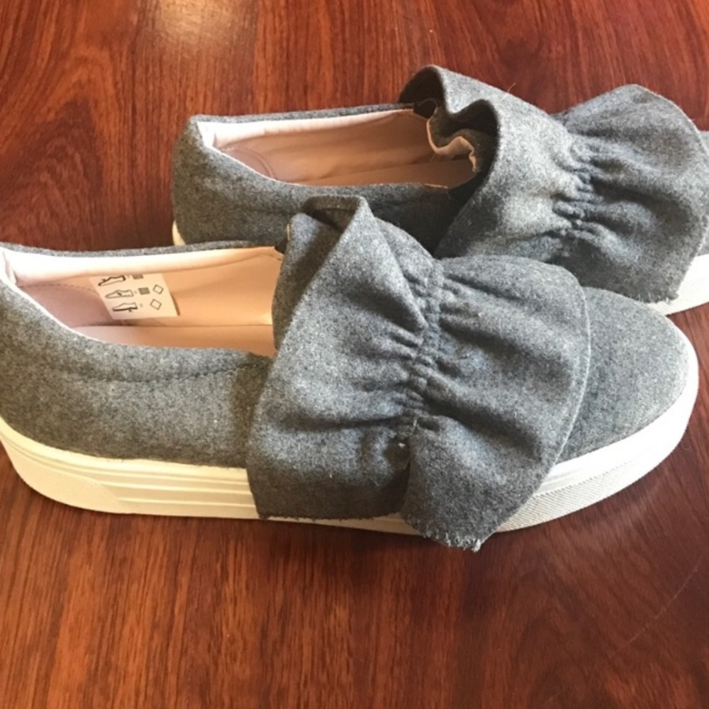 TopShop Tawny Grey Slip Ons