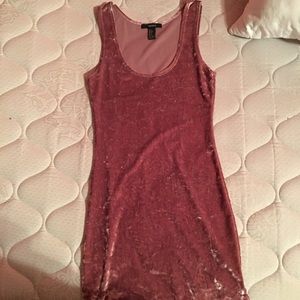 velveteen salmon bodycon dress