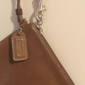 Coach leather wristlet.