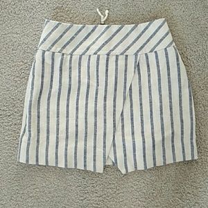 J.Crew Striped Mini Skirt Linen