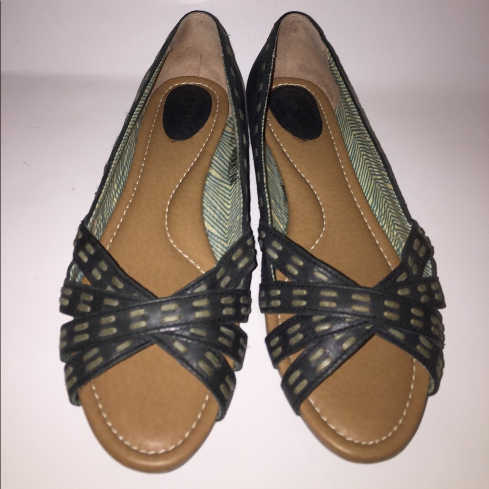 Fossil open toe shoes