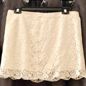 Delicate Lace-Detail Mini Skirt