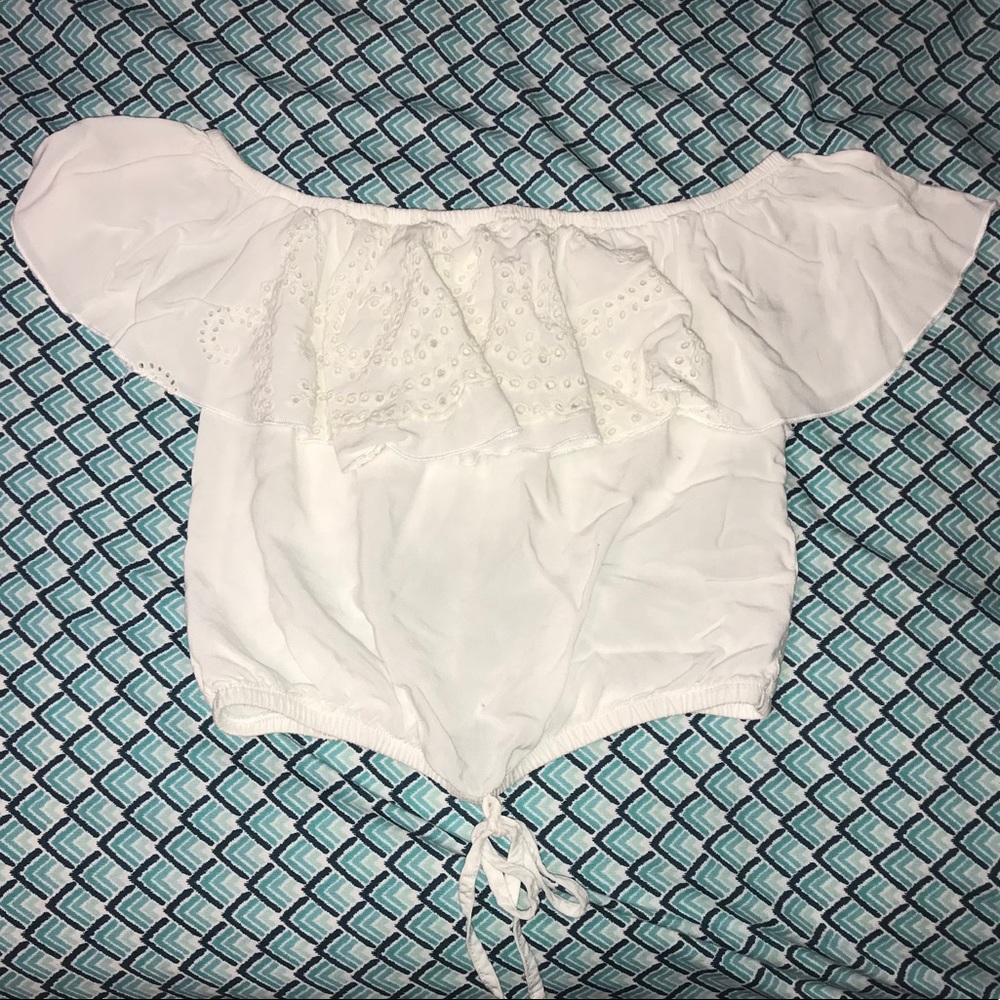 Off the shoulder crop top